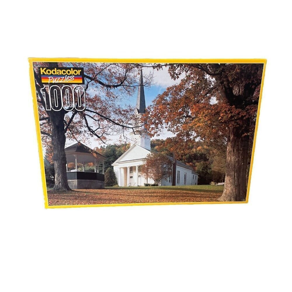 Fall Time Church Jigsaw Puzzle 1000 Pieces Kodacolor Factory Sealed New 21100